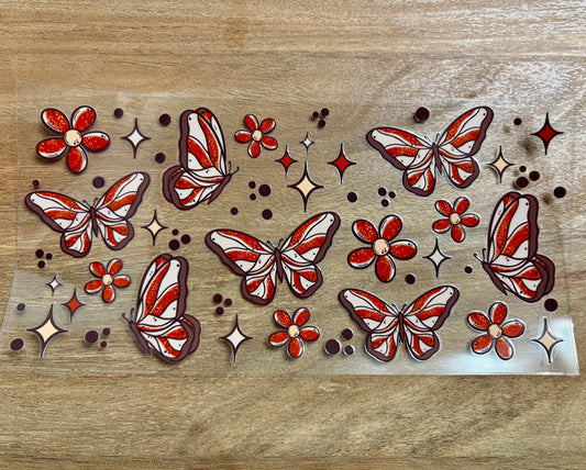 Brown and orange butterflies